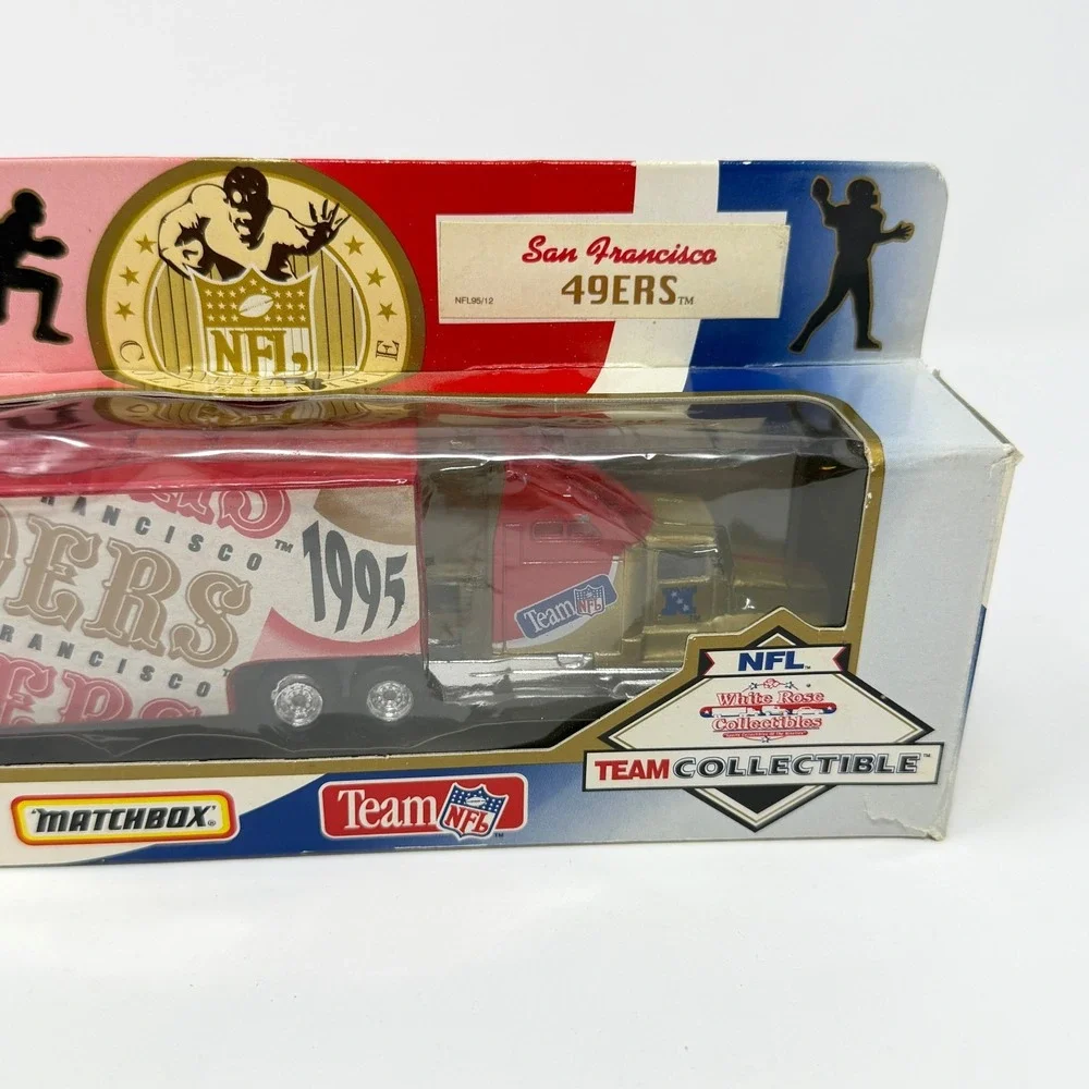1995 Matchbox San Francisco 49ers NFL White Rose Tractor Trailer NIB